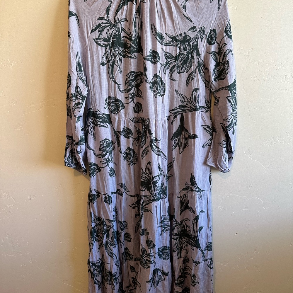Lilac Floral Long Sleeve Dress